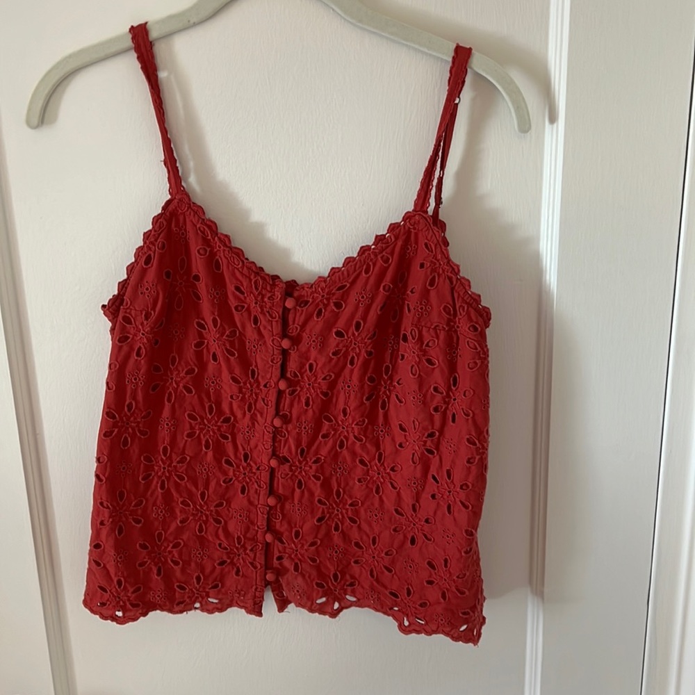 SALE: 2 for $30 Abercrombie & Fitch Eyelet Button Front Tank Top